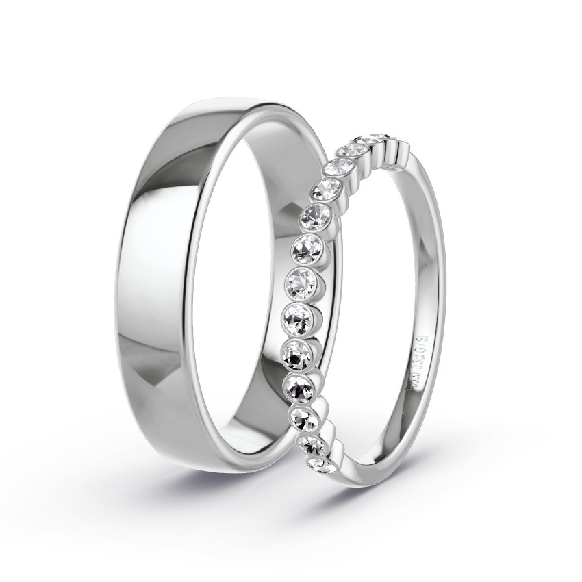 Obrączki ślubne Pallad - 0.30 ct Diamentem - Model N°1030 Obrączki ślubne Pallad - 0.30 ct Diamentem - Model N°1030