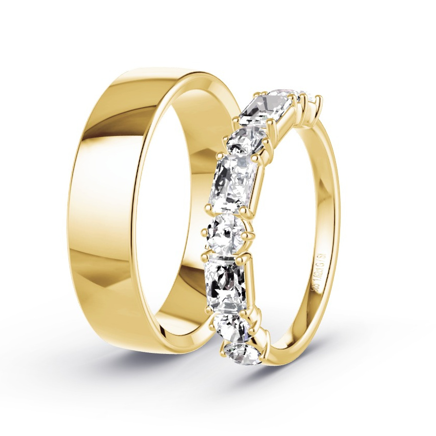 Obrączki ślubne Żółte złoto - 1.62 ct Diamentem - Model N°1049 Obrączki ślubne Żółte złoto - 1.62 ct Diamentem - Model N°1049