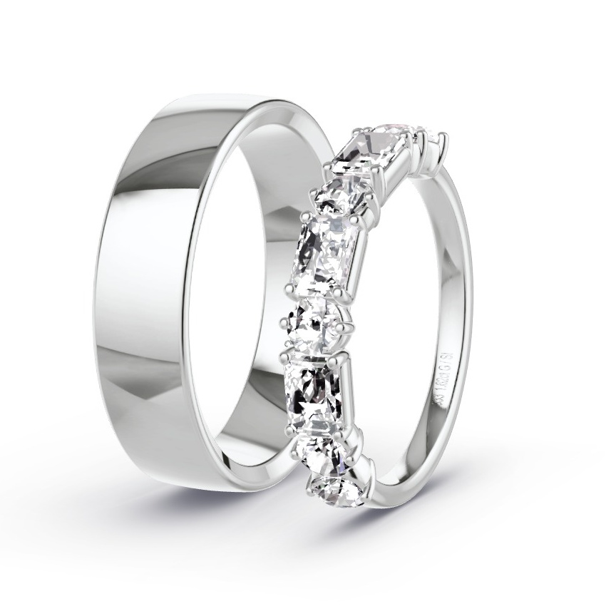 Obrączki ślubne Białe złoto - 1.62 ct Diamentem - Model N°1049 Obrączki ślubne Białe złoto - 1.62 ct Diamentem - Model N°1049