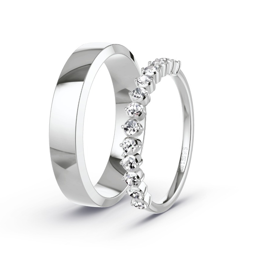 Obrączki ślubne Platyna - 0.39 ct Diamentem - Model N°1050 Obrączki ślubne Platyna - 0.39 ct Diamentem - Model N°1050