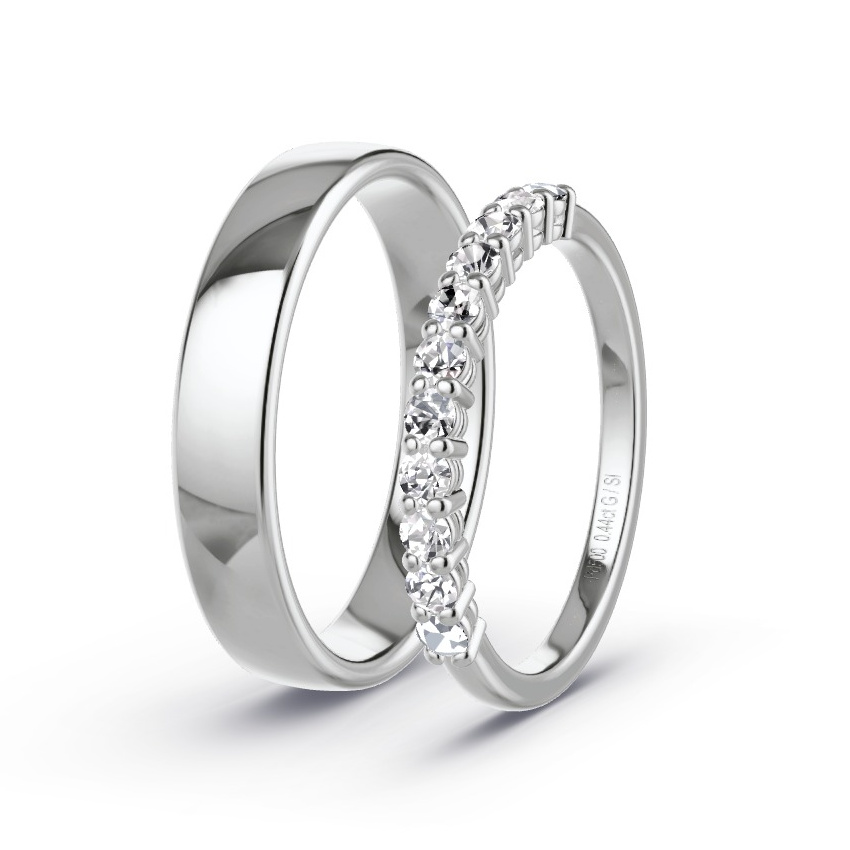 Obrączki ślubne Pallad - 0.44 ct Diamentem - Model N°1062 Obrączki ślubne Pallad - 0.44 ct Diamentem - Model N°1062