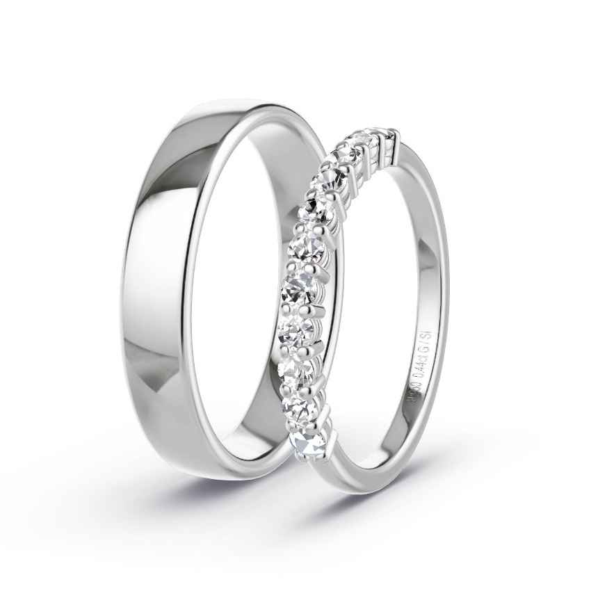 Obrączki ślubne Platyna - 0.44 ct Diamentem - Model N°1062 Obrączki ślubne Platyna - 0.44 ct Diamentem - Model N°1062