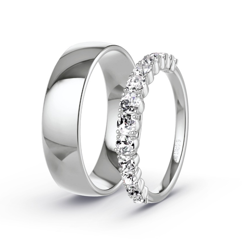 Obrączki ślubne Pallad - 0.74 ct Diamentem - Model N°1066 Obrączki ślubne Pallad - 0.74 ct Diamentem - Model N°1066
