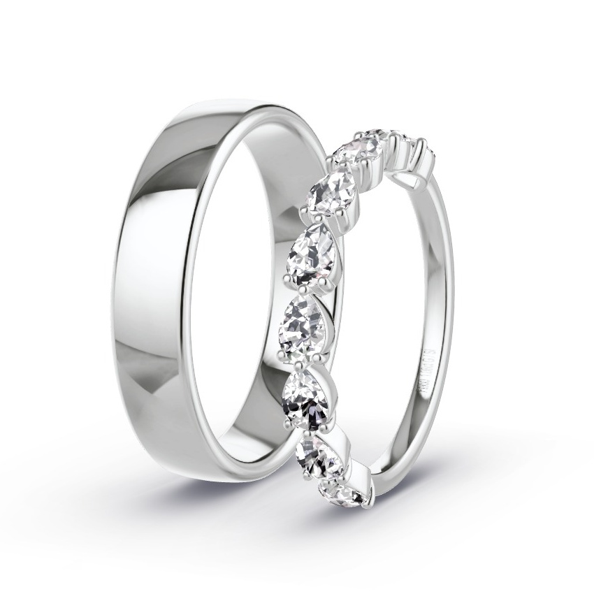 Obrączki ślubne Platyna - 1.08 ct Diamentem - Model N°1070 Obrączki ślubne Platyna - 1.08 ct Diamentem - Model N°1070
