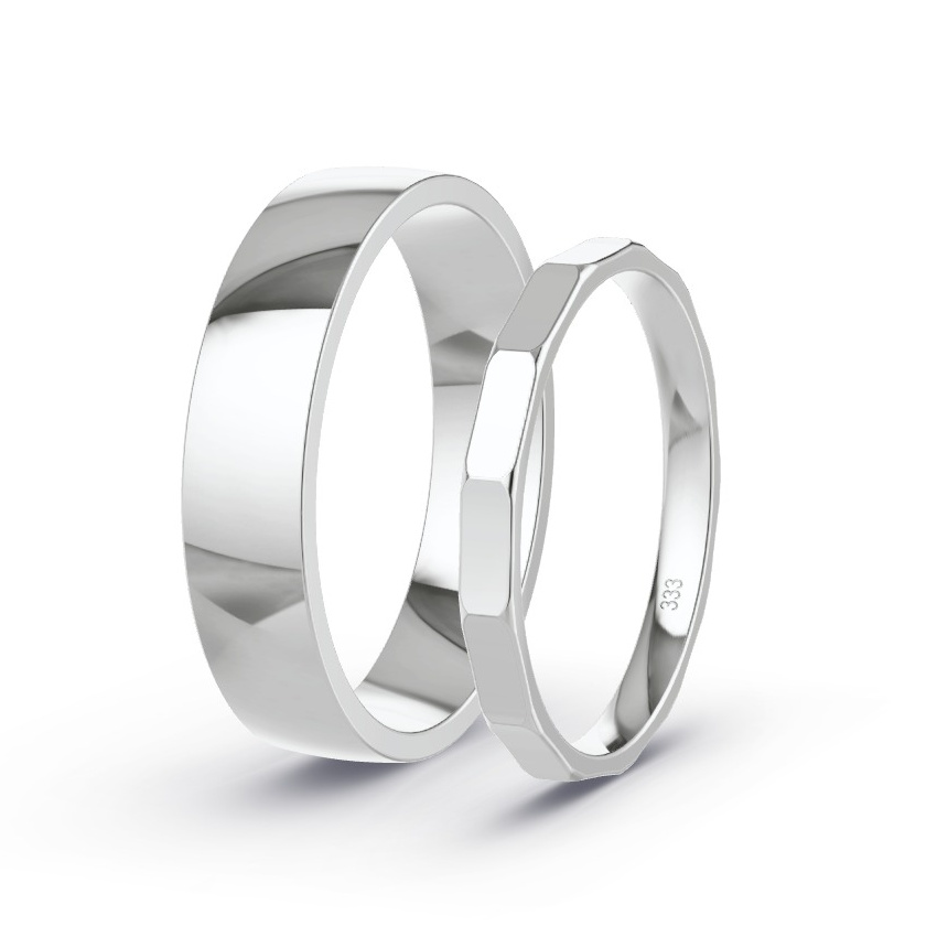 Obrączki ślubne Białe złoto - Model N°1074