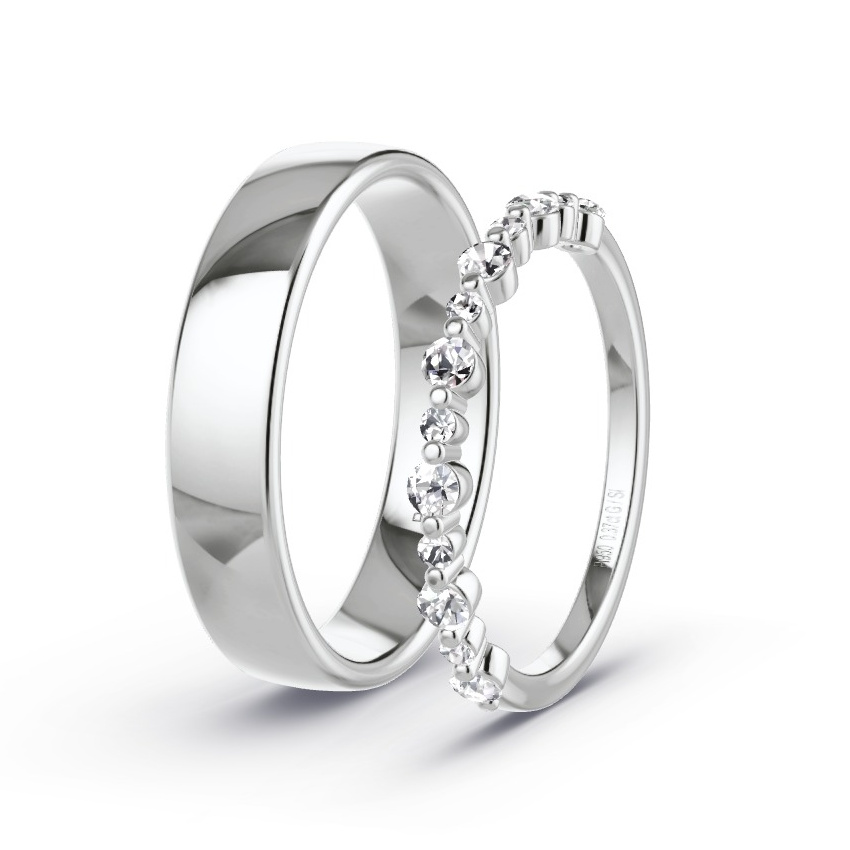 Obrączki ślubne Platyna - 0.37 ct Diamentem - Model N°1076 Obrączki ślubne Platyna - 0.37 ct Diamentem - Model N°1076