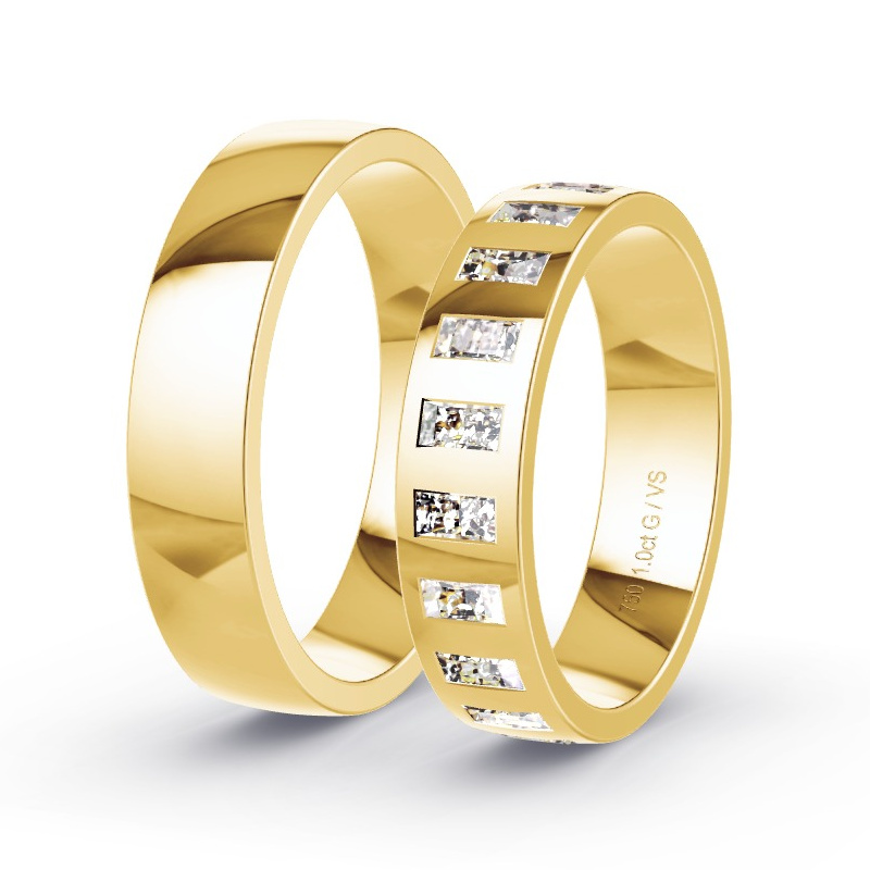 Obrączki ślubne Żółte złoto - 1.00 ct diamentem - Model N°1503 Obrączki ślubne Żółte złoto - 1.00 ct diamentem - Model N°1503