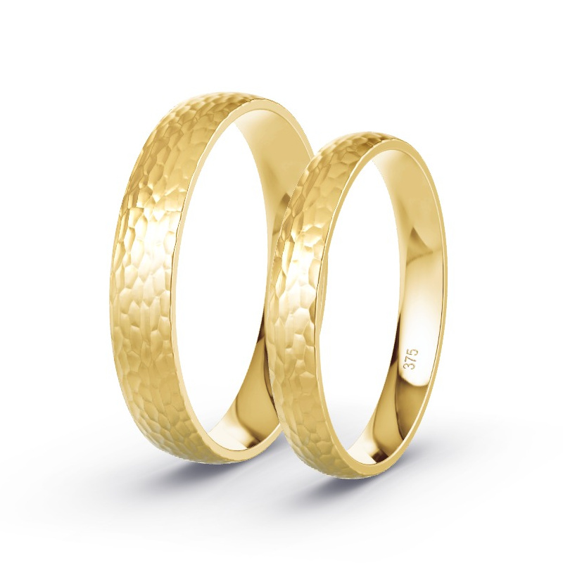 Obrączki ślubne Żółte złoto -  diamentem - Model N°1601