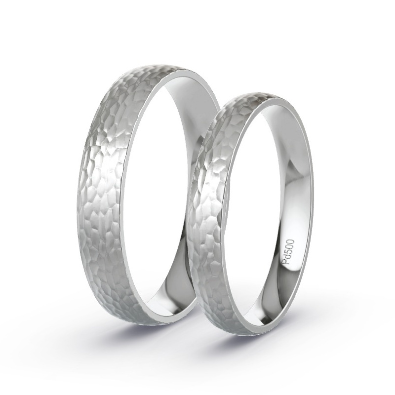 Obrączki ślubne Pallad - diamentem - Model N°1601 Obrączki ślubne Pallad - diamentem - Model N°1601