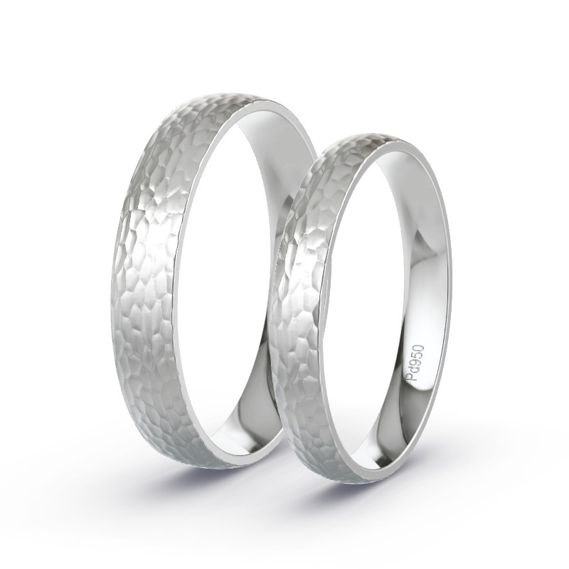 Obrączki ślubne Pallad -  diamentem - Model N°1601