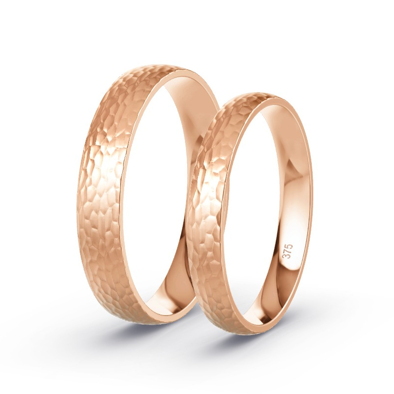 Obrączki ślubne Różowe złoto -  diamentem - Model N°1601