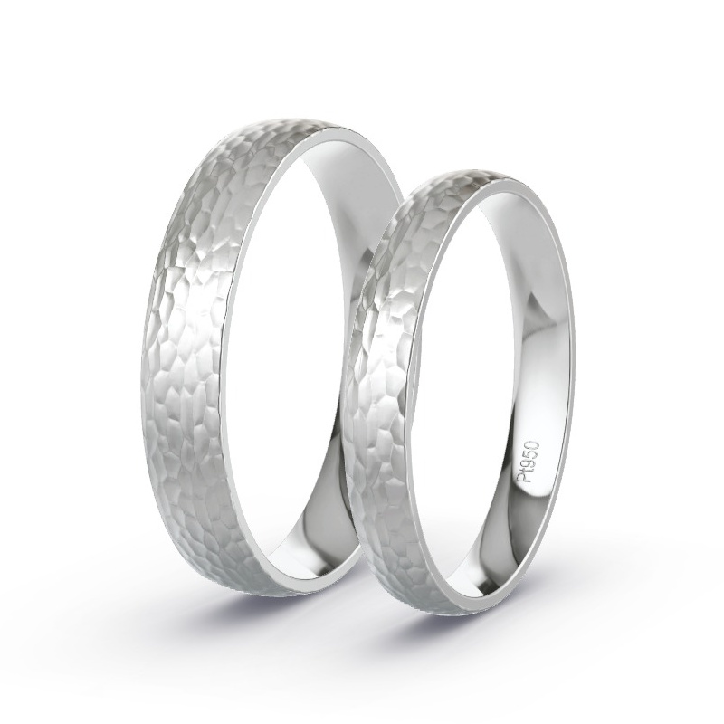 Obrączki ślubne Platyna -  diamentem - Model N°1601