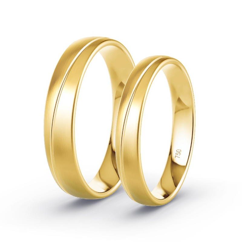 Obrączki ślubne Żółte złoto - diamentem - Model N°1660 Obrączki ślubne Żółte złoto - diamentem - Model N°1660