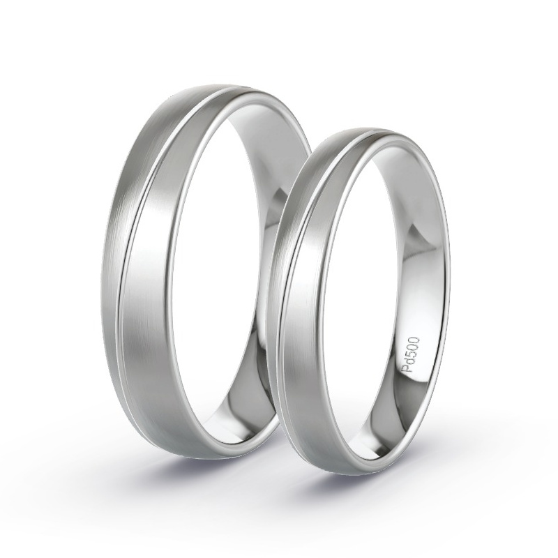 Obrączki ślubne Pallad - diamentem - Model N°1660 Obrączki ślubne Pallad - diamentem - Model N°1660