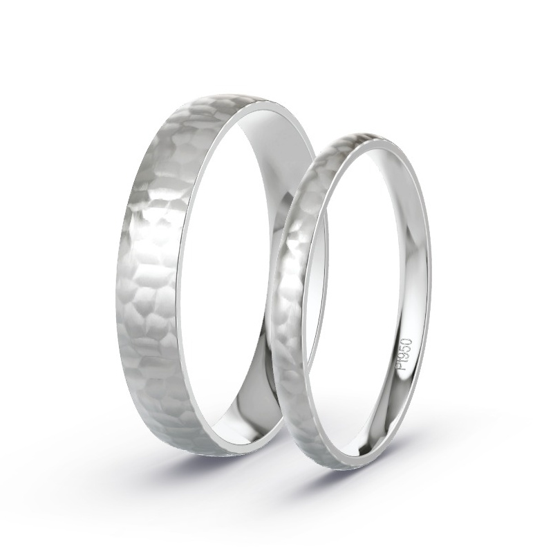 Obrączki ślubne Platyna -  diamentem - Model N°1749