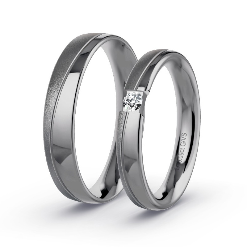 Obrączki ślubne Tantal - 0.09 ct diamentem - Model N°1751