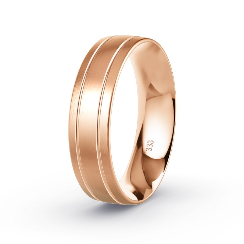 Obrączka ślubna Czerwone złoto - Model N°2164