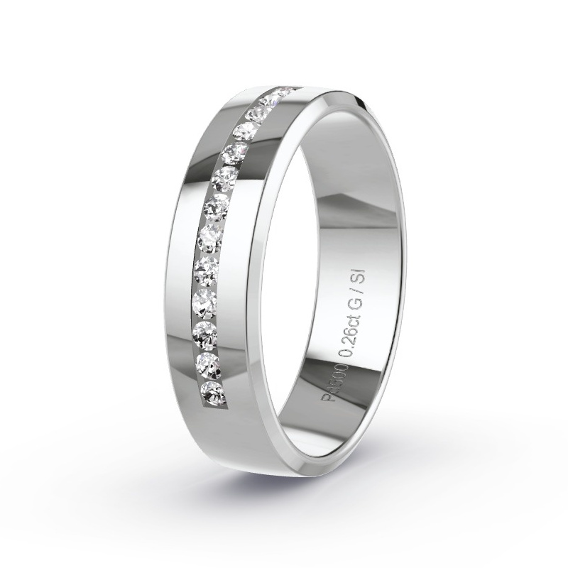 Obrączka ślubna Pallad - 0.26 ct diamentem - Model N°2170 Obrączka ślubna Pallad - 0.26 ct diamentem - Model N°2170