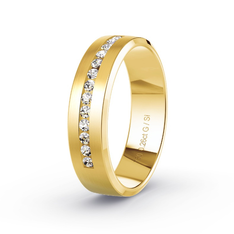 Obrączka ślubna Żółte złoto - 0.26 ct diamentem - Model N°2171 Obrączka ślubna Żółte złoto - 0.26 ct diamentem - Model N°2171
