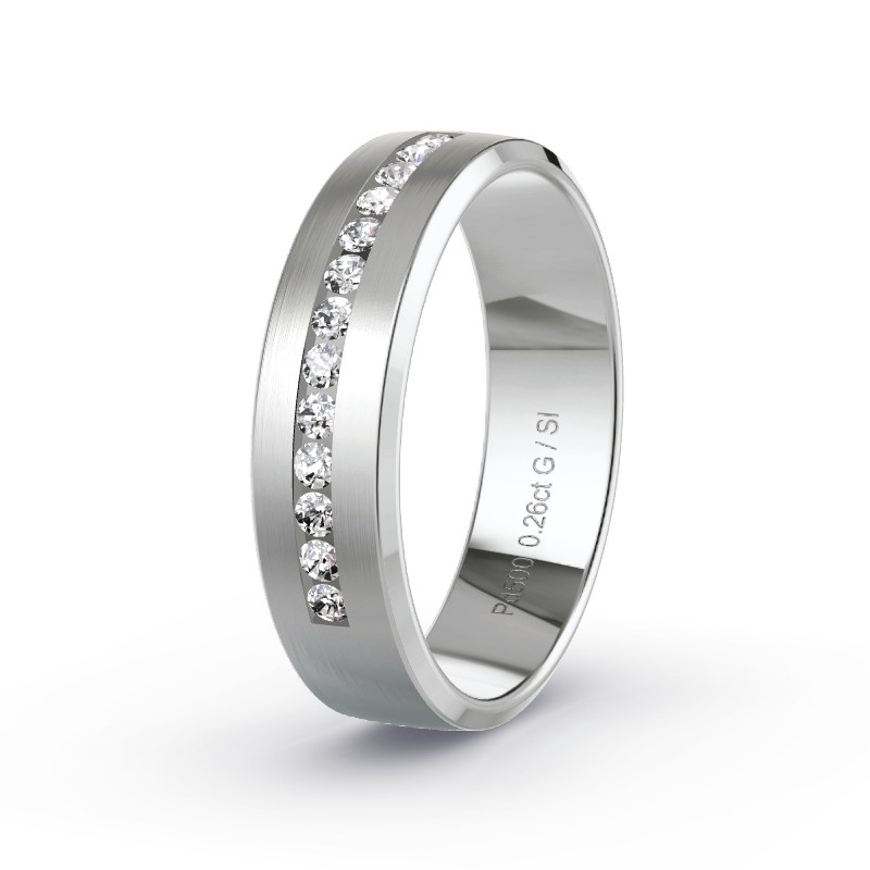 Obrączka ślubna Pallad - 0.26 ct diamentem - Model N°2171 Obrączka ślubna Pallad - 0.26 ct diamentem - Model N°2171