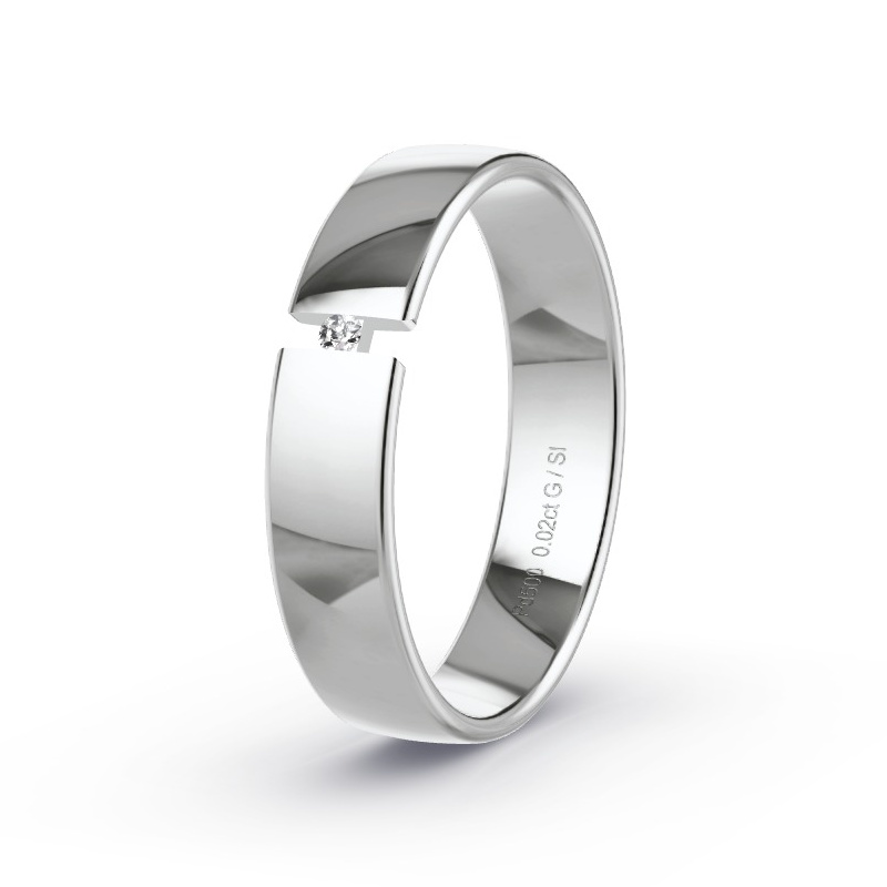 Obrączka ślubna Pallad - 0.02 ct diamentem - Model N°2172 Obrączka ślubna Pallad - 0.02 ct diamentem - Model N°2172