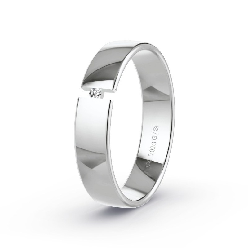 Obrączka ślubna Platyna - 0.02 ct diamentem - Model N°2172 Obrączka ślubna Platyna - 0.02 ct diamentem - Model N°2172
