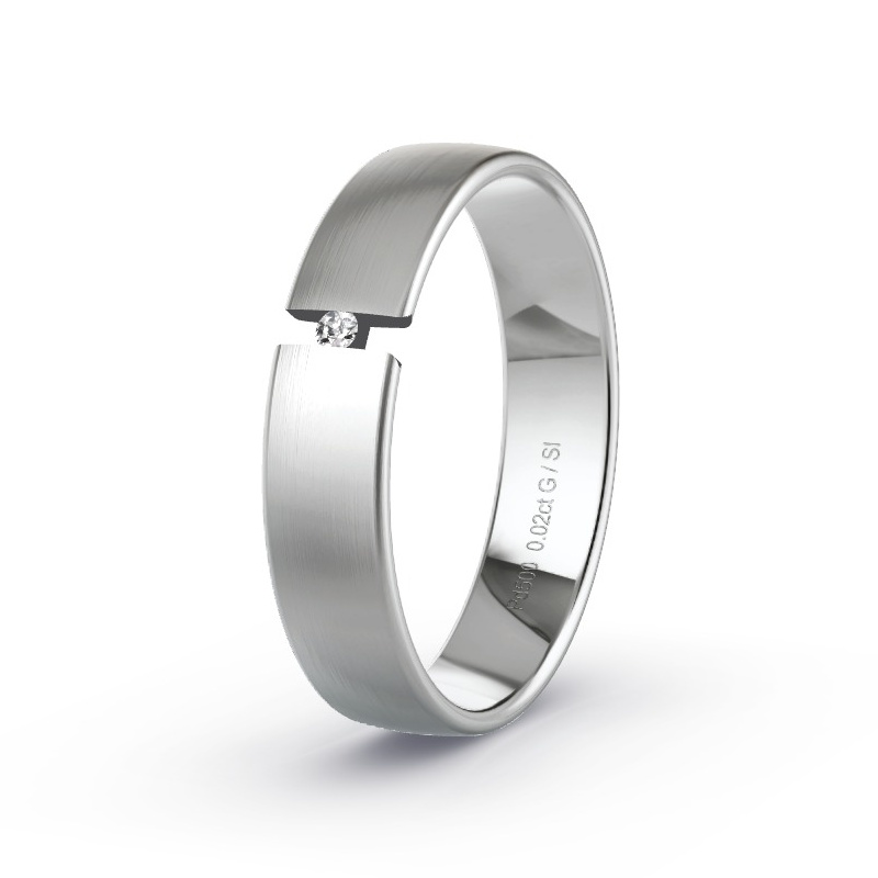 Obrączka ślubna Pallad - 0.02 ct diamentem - Model N°2173 Obrączka ślubna Pallad - 0.02 ct diamentem - Model N°2173