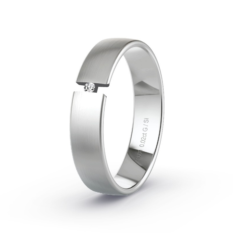 Obrączka ślubna Platyna - 0.02 ct diamentem - Model N°2173 Obrączka ślubna Platyna - 0.02 ct diamentem - Model N°2173