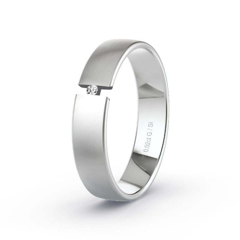 Obrączka ślubna Srebro - 0.02 ct diamentem - Model N°2173 Obrączka ślubna Srebro - 0.02 ct diamentem - Model N°2173
