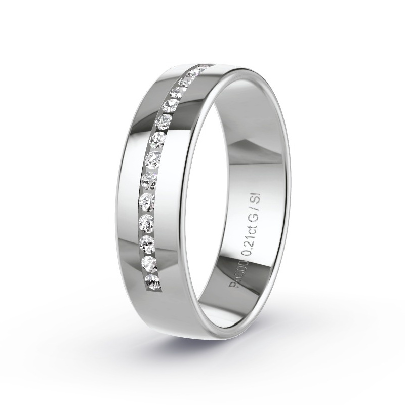 Obrączka ślubna Pallad - 0.21 ct diamentem - Model N°2174 Obrączka ślubna Pallad - 0.21 ct diamentem - Model N°2174