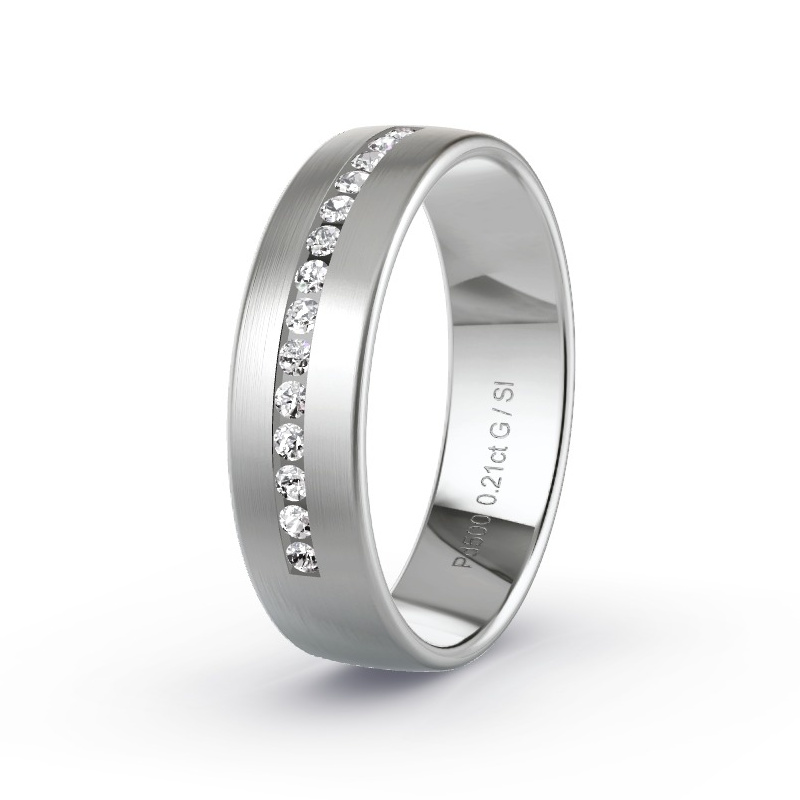Obrączka ślubna Pallad - 0.21 ct diamentem - Model N°2175 Obrączka ślubna Pallad - 0.21 ct diamentem - Model N°2175