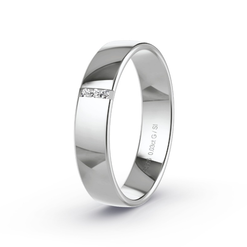 Obrączka ślubna Pallad - 0.03 ct diamentem - Model N°2176 Obrączka ślubna Pallad - 0.03 ct diamentem - Model N°2176