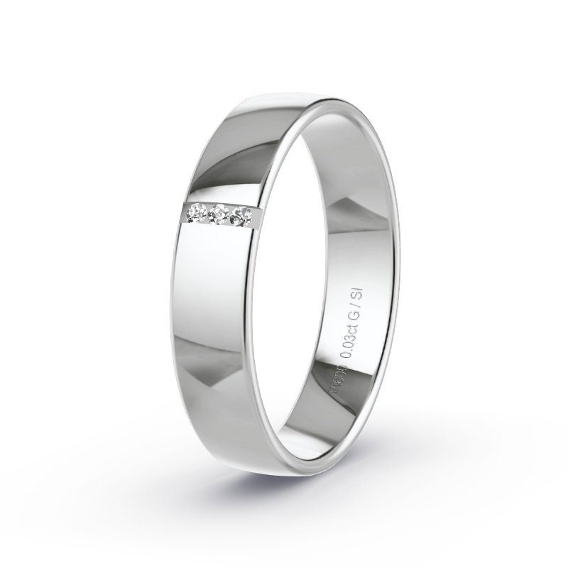 Obrączka ślubna Platyna - 0.03 ct diamentem - Model N°2176 Obrączka ślubna Platyna - 0.03 ct diamentem - Model N°2176