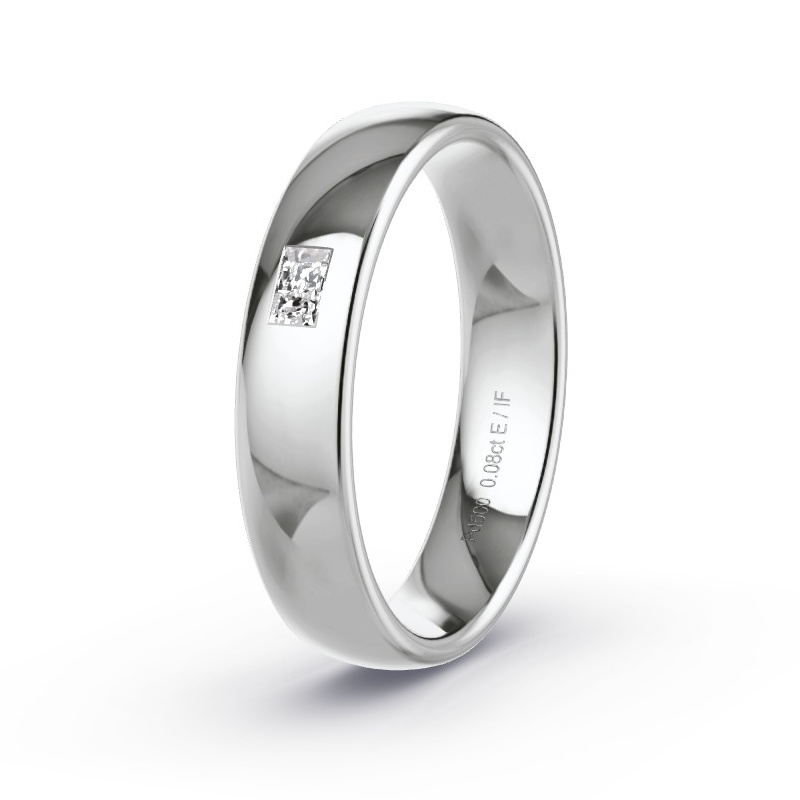 Obrączka ślubna Pallad - 0.08 ct diamentem - Model N°2178 Obrączka ślubna Pallad - 0.08 ct diamentem - Model N°2178