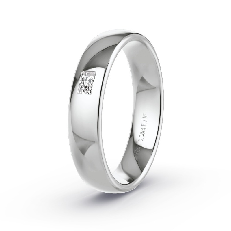 Obrączka ślubna Platyna - 0.08 ct diamentem - Model N°2178 Obrączka ślubna Platyna - 0.08 ct diamentem - Model N°2178