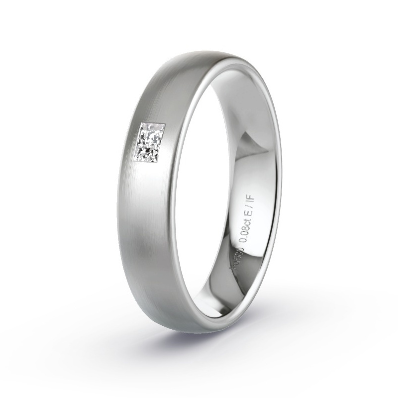Obrączka ślubna Pallad - 0.08 ct diamentem - Model N°2179 Obrączka ślubna Pallad - 0.08 ct diamentem - Model N°2179