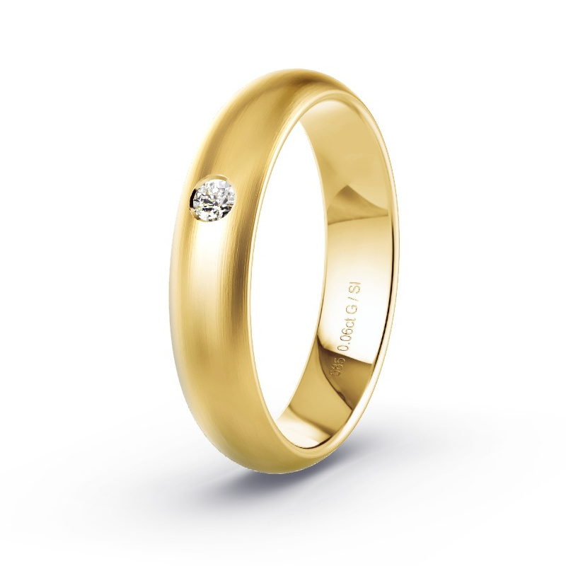 Obrączka ślubna Żółte złoto - 0.06 ct diamentem - Model N°2181 Obrączka ślubna Żółte złoto - 0.06 ct diamentem - Model N°2181