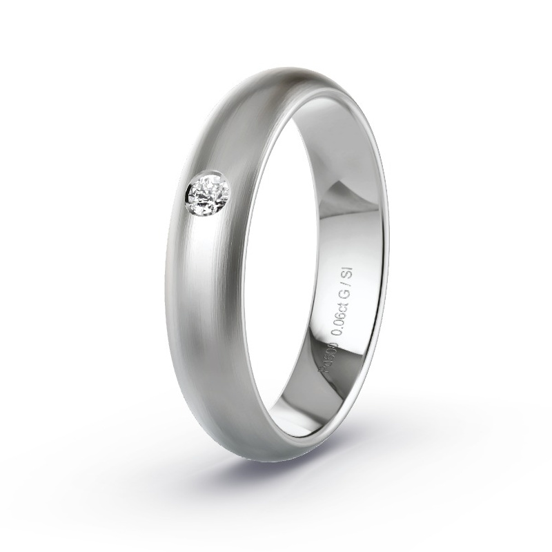 Obrączka ślubna Pallad - 0.06 ct diamentem - Model N°2181 Obrączka ślubna Pallad - 0.06 ct diamentem - Model N°2181