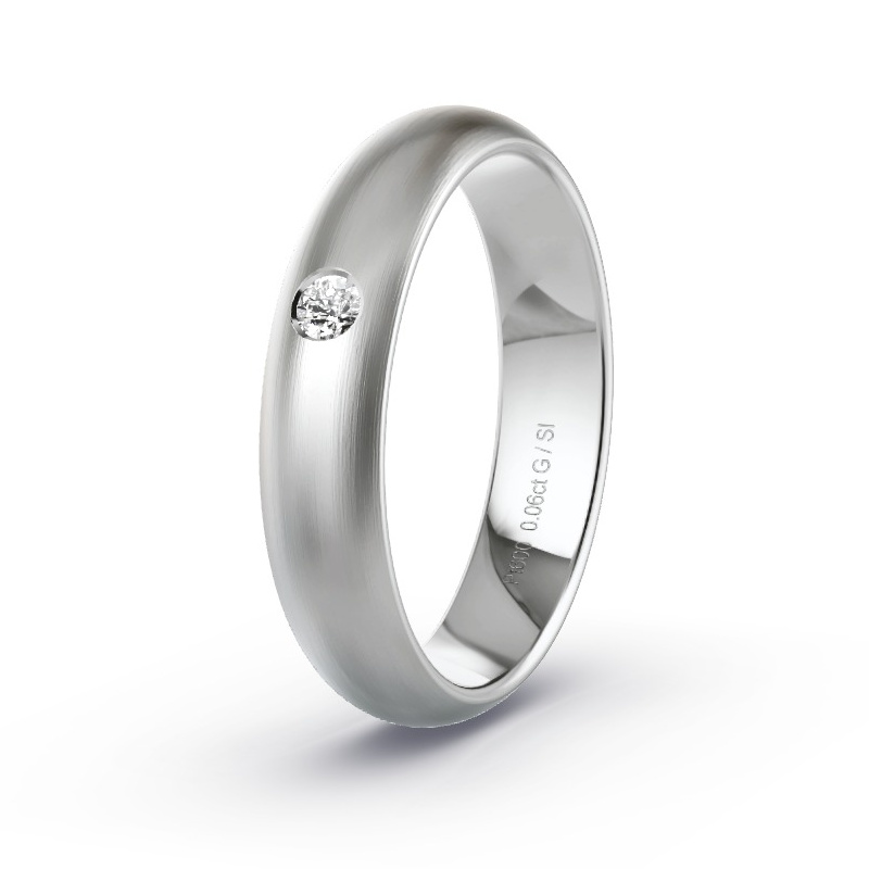 Obrączka ślubna Platyna - 0.06 ct diamentem - Model N°2181 Obrączka ślubna Platyna - 0.06 ct diamentem - Model N°2181