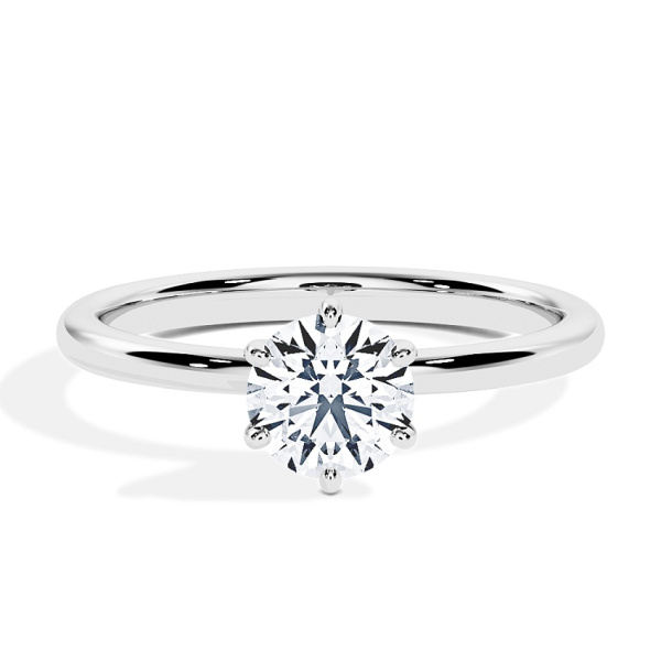 Pierścionek zaręczynowy Białe złoto - 0.15 ct Brylant - Model N°3014, Solitaire