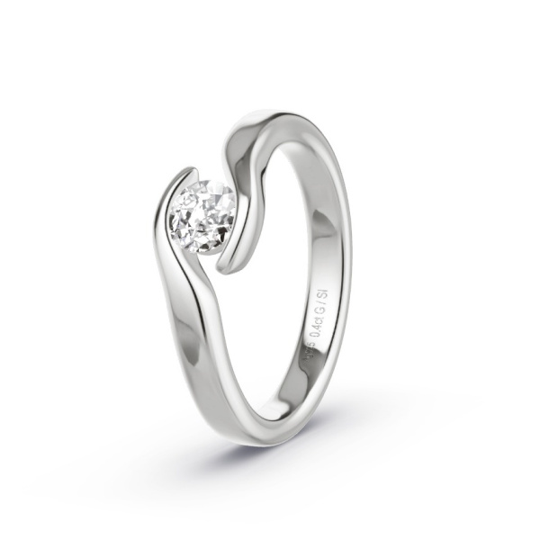 Pierścionek zaręczynowy Srebro 925 - 0.40 ct diamentem - Model N°3203