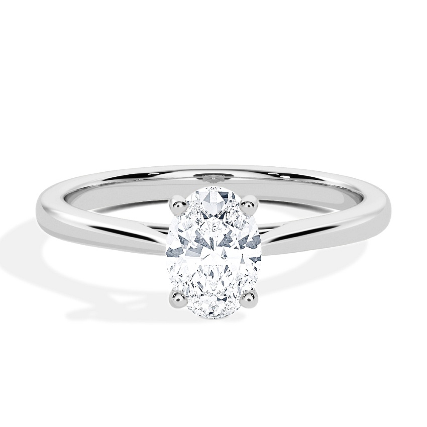 Pierścionek zaręczynowy Platyna - 0.30 ct Owalny - Model N°3015, Solitaire Pierścionek zaręczynowy Platyna - 0.30 ct Owalny - Model N°3015, Solitaire