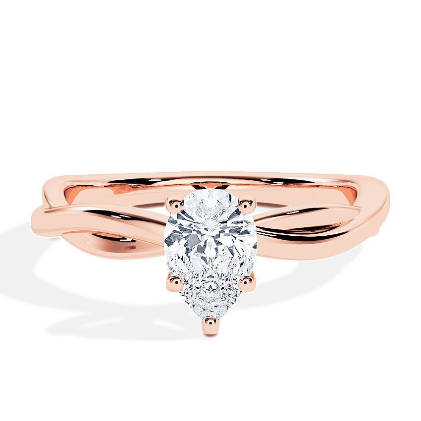 Pierścionek zaręczynowy Różowe złoto - 0.30 ct Łezka - Model N°3016, Solitaire